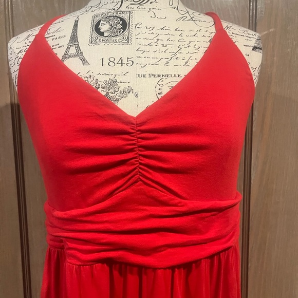 LOFT Dresses & Skirts - Red size Large cami Loft maxi dress with cross cross back adjustable straps